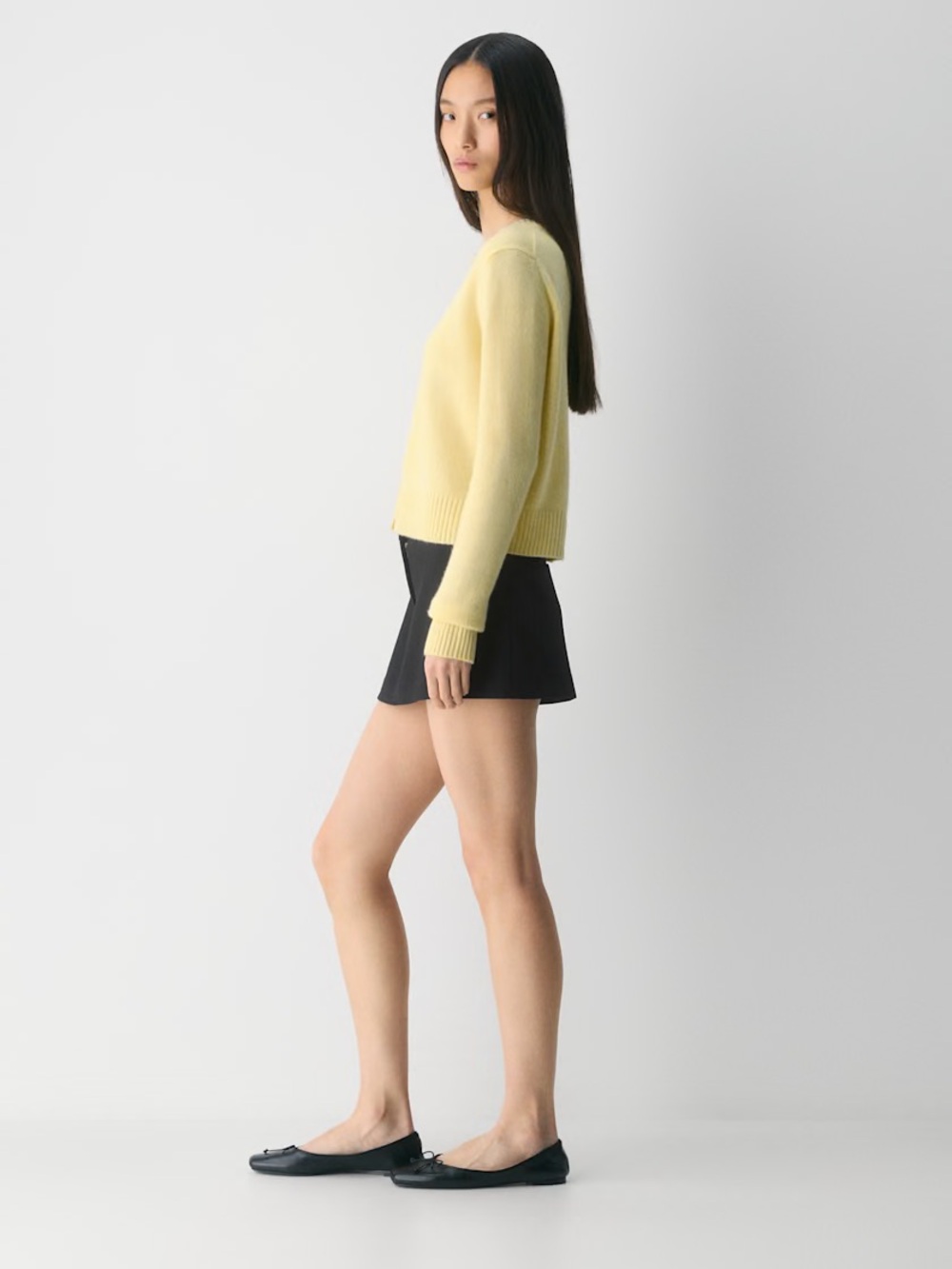 NWT - Aritzia Essential Cashmere Acme Cardigan - Size XS - Lemonade - Picture 3 of 8